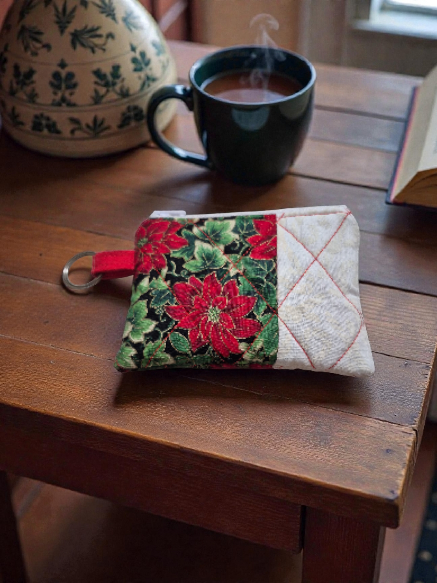Quilted coin pouch