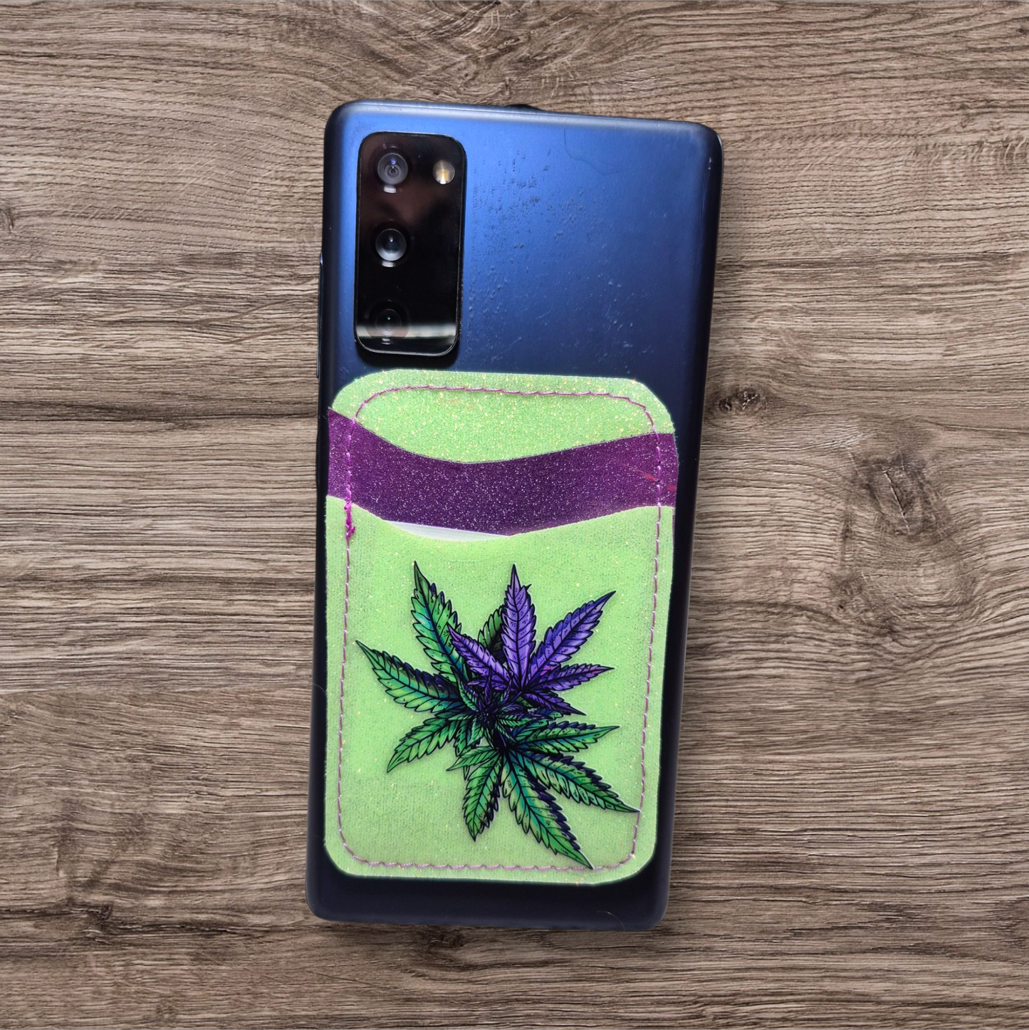 Adhesive phone cardholder